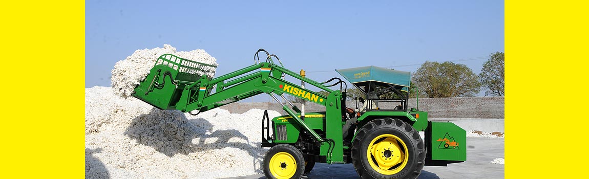 Hydraulic Solution for Cotton Industry, Moving raw cotton and cotton bales is no more a hassle with Kishan Hydraulics loader solutions.
