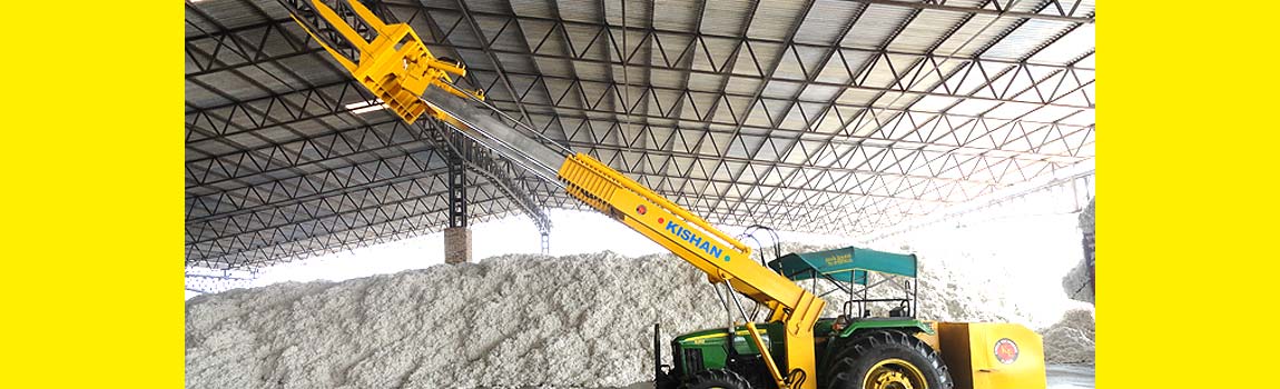 Telescopic Loader for Cotton Industry, Kishan Equipments's new invention especially for cotton ginners. Telescopic Loader for unloading cotton...