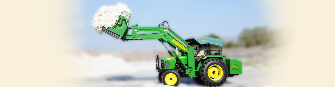 Hydraulic Tractor Loader for Cotton Industry | Kishan Equipments