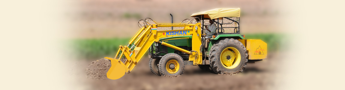 Hydraulic Tractor Loader for Soil Digging | Kishan Equipments